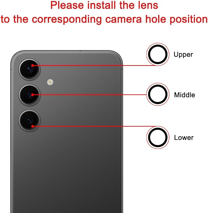 2 Sets Rear Back Camera Lens Glass Replacement for Samsung Galaxy S24+ Plus 6.7-inches with pre-Installed Adhesive and Reparing Toolkit - Image 6