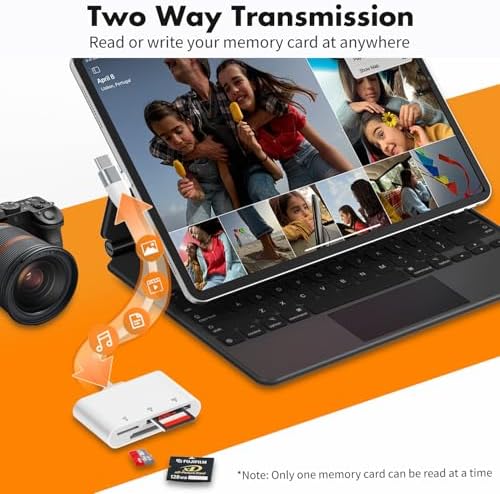 XD Card Reader for iPhone 17 16 15 14, 3-in-1 USB-C & Lightning SD Card Adapter for Olympus xD Picture Card, Micro SD Reader for MacBook, iPad, Android, Old Camera Photo Transfer - Image 5