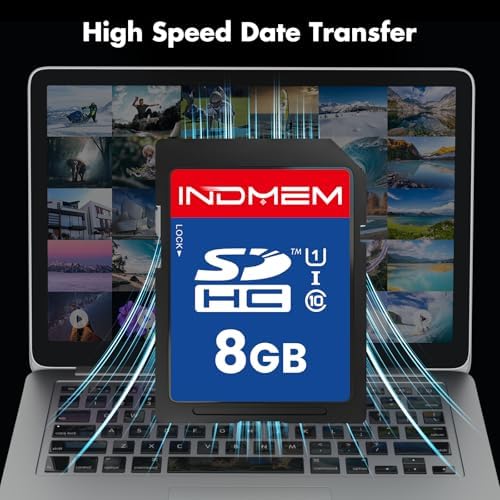 INDMEM SD Card 8GB 5 Pack UHS-I U1 Class 10 8G SDHC Flash Memory Card Compatible with Digital Camera, Computer, Trail Cameras - Image 4