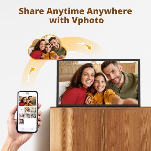 Dragon Touch Large Digital Picture Frame 32 inch Screen WiFi Digital Photo Frame Display, 64GB Storage, Auto-Rotate, Share Photos via App, Email, Cloud, Classic32 - Image 3