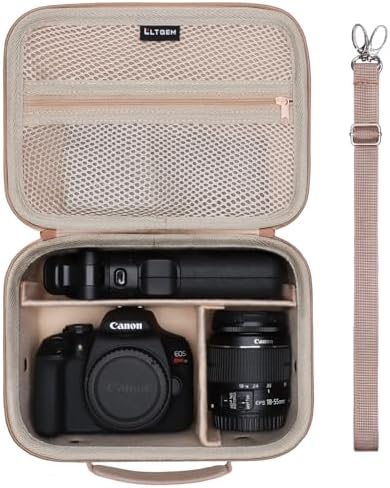Small Camera Case Bag for Canon EOS Rebel T7/R50//R100 DSLR Camera Beige by LTGEM