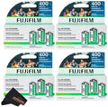 Fujifilm Fujicolor 400 Color Negative Film (35mm Roll Film, 3x36) + Sunshine Photo Microfiber Cleaning Cloth (4 Pack) by FUJIFILM