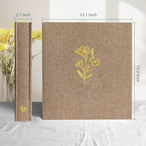 Holoary Photo Album 4x6 500 Photos 5 Pictures Per Page, 500 Pockets Picture Album, Linen Fabric Cover Big Picture Book for Photos, 4x6 Photo Albums for Family Weddings Travel Memories(Khaki) - Image 2