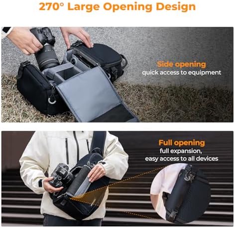 K&F CONCEPT Camera Sling Bag, Compact Crossbody Backpack, 10L - Image 5