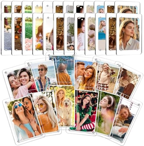 ESRICH 36 Pack Acrylic Fridge Magnetic Frame, Mini Picture Frames by ESRICH