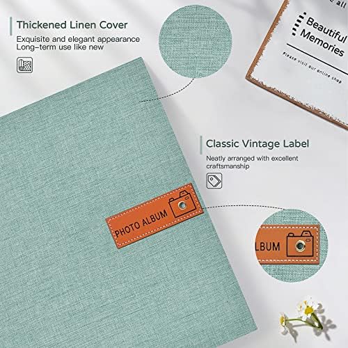 Popotop Large Photo Album Self Adhesive 4x6 5x7 8x10 Scrapbook Album DIY Picture Book,Gifts for Mom,Family Baby and Wedding,with Metal Pen and Plastic Board - Image 3