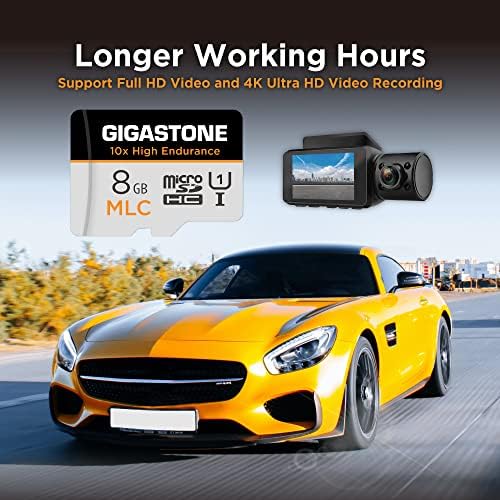 [10x High Endurance] GIGASTONE Industrial 8GB MLC Micro SD Card, Full HD Video Recording, Security Cam, Dash Cam, Surveillance Compatible 85MB/s, U1, with Adapter [5-Yrs Free Data Recovery] - Image 7