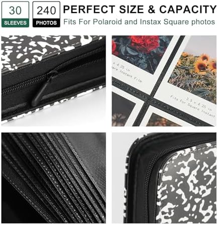 Large Polaroid Photo Album Binder, 240 Pockets. Speckles - Image 4