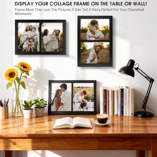 Golden State Art, 6x8 Double Picture Frame, Display Two 6x8 Photos (Black) - Image 3