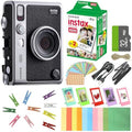 FUJIFILM INSTAX MINI EVO Hybrid Instant Camera + Fuji Instax Film Value Pack (20 Sheets) 32GB Accessories Bundle 5 Plastic Desk Frames + 10 Paper Frames Plus 60 Sticker Frames by FUJIFILM