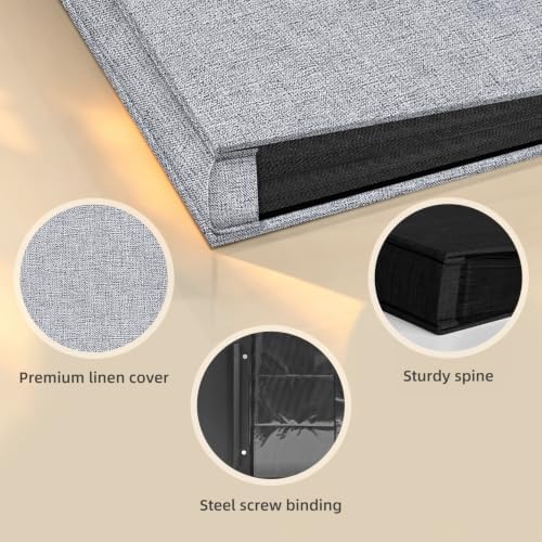 Popotop Photo Album 4x6 1000 Pockets for Wedding Gifts,Linen Hardcover Picture Albums for Family Anniversary Baby Vacation Pictures - Image 4