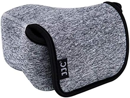 JJC Grey Ultra Light Neoprene Camera Case for Sony a6600 a6500 a6400 a6300 a6100 a6000 a5100 +18-55mm/E 50mm F1.8 Lens, Pouch Bag for Fuji X-T30 X-T20 X-T10 +16-50mm, Canon PowerShot SX530 SX540 G3X - Image 7