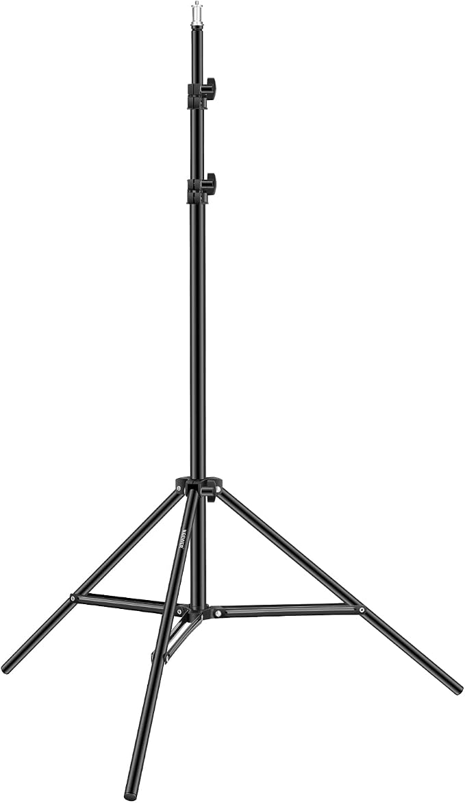 Neewer Photography Light Stand, 3-6.6ft/92-200cm Adjustable Sturdy Tripod Stand for Reflectors, Softboxes, Lights, Umbrellas, Load Capacity: 17.6lb/8kg | Sturdy Tripod Stand for Reflectors, Softboxes, Lights, Umbrellas, Load Capacity: 17.6lb/8kg by Neewer
