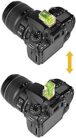 Hot Shoe Level, ChromLives Camera Bubble Level Hot Shoe Bubble Level Combo Pack 3 Axis 2 Axis 1 Axis Compatible with DSLR Film Camera Canon Nikon Olympus (4Pack) - Image 4