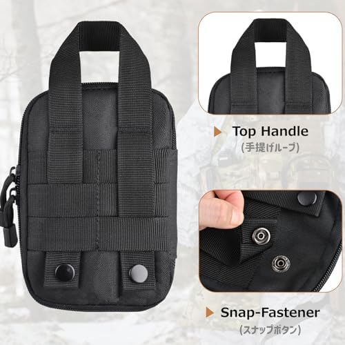 Azarxis Molle Pouches, Tactical Compact EDC Small Utility Pouch Waist Bags Sundries Storage Admin Organize Gear Gadget for Military Backpack - Image 3