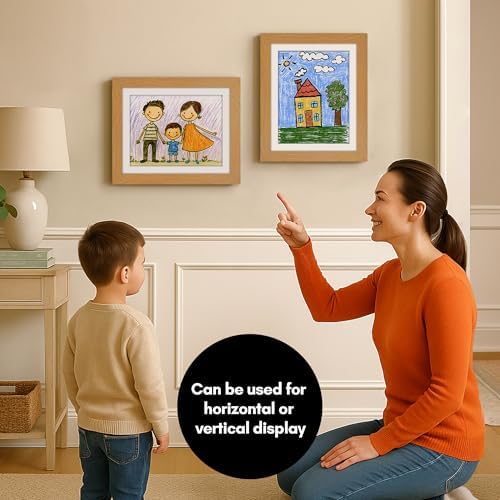 Americanflat 8.5x11 Changeable Kids Art Frame 2-Pack - Dark Oak - Image 4