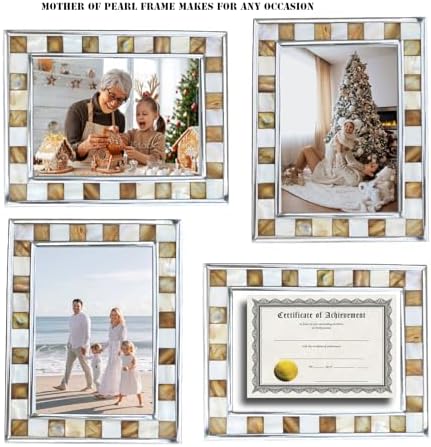 Picture Frame 5x7 Brown Mother of Pearl Photo Frame - Image 5