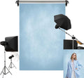 Kate 6.5x10ft/2x3m Light Blue Backdrop Texture Photography Backgrounds Portrait Photo Shoot Studio Props by KateBackdropforPhotography