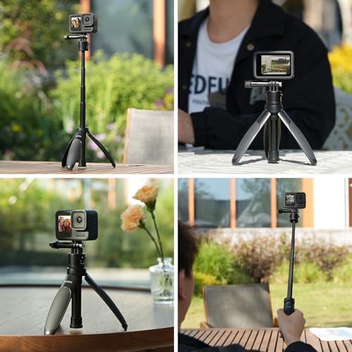 TELESIN 15.75'' Selfie Stick Tripod,Portable Camera Handle Grip Monopod - Image 6