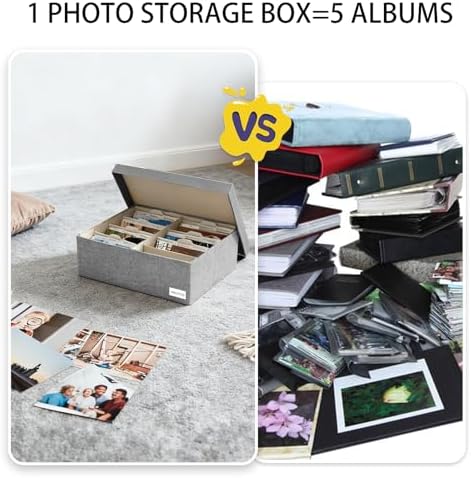 Photo Storage Box 8x10, Decorative Photo Storage Containers With Lid - Image 4