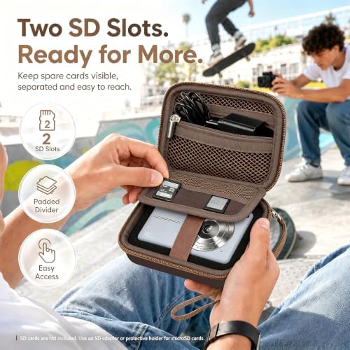 Comecase Camera Case for Kodak PIXPRO FZ55/FZ45, Coffee Brown - Image 4