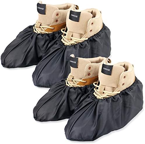 Reusable Boot & Shoe Covers, Washable, Non-Slip, 2 Pairs, X-Large by LINKEASE