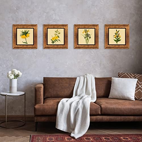 XUANLUO 5x5 Picture Frames Set of 4,Rustic Retro Photo Frame(Gold) - Image 6
