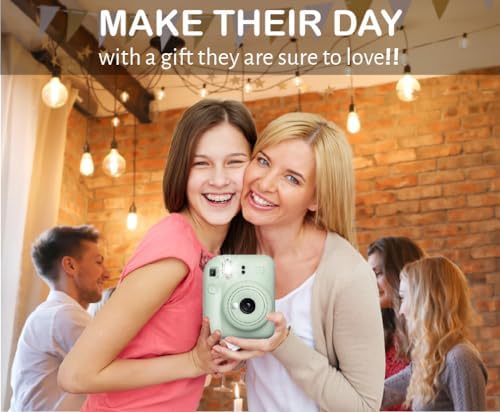 Fujifilm Instax MiniI 12 Instant Film Camera Mint Green, Fujifilm Instax Mini Twin Pack Instant Film 20 Prints, Prtotective Case, Gift Bundle - Image 7