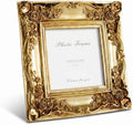 Cuspin 5x5 Gold Picture Frame Square Vintage Ornate Floral Photo Frame by Cuspin