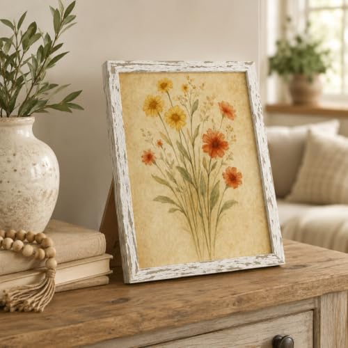 puthiac 11x14 Rustic Farmhouse Picture Frame, Distressed White, 1 Pack - Image 6