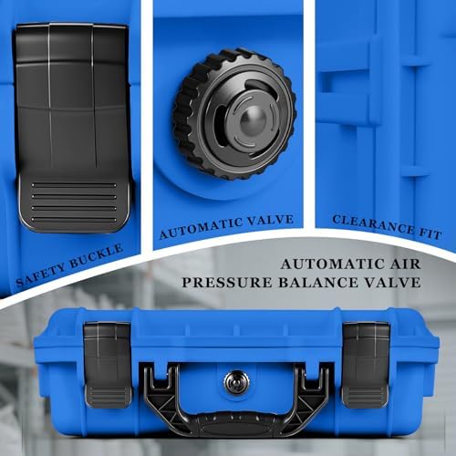 Relaxweex 14.3 x 11.4 x 4.5 Inch Hard Case, Stripe Shell, Blue - Image 4
