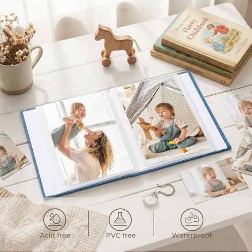 Vienrose 4x6 Mini Photo Album, 2 Pack, 52 Photos, Blue - Image 5