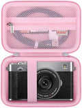 BOVKE Hard Carrying Case for FUJIFILM X-E5 Mirrorless Digital Camera, Extra Mesh Pocket for Batteries, SD Card, Charging Cables and More Additional Accessories, Pink by BOVKE