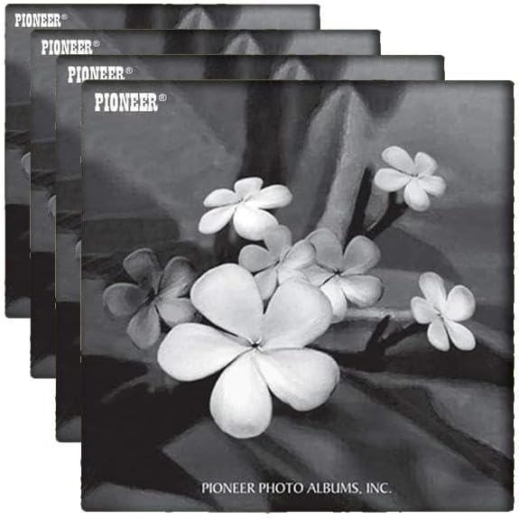 Pioneer 8 Inch by 8 Inch Postbound Silk Fabric Frame Cover Memory Book, Copper (Pack of 4) by PioneerPhotoAlbums