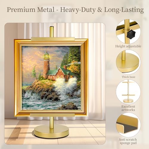 28''Adjustable Tabletop Easel Stand, Picture Easels for Display-Gold - Image 2