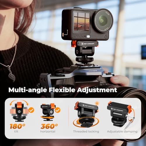 K&F CONCEPT Cold Shoe Mount Compatible with DJI Osmo Nano/Osmo Action 6 - Image 4