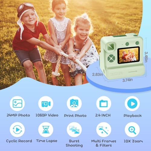 Kids Camera Instant Print, Christmas Birthday Gifts for Girl Boys Kids 3-12 - Image 2