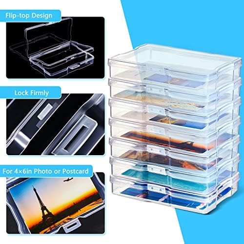 Geelin 30 Pcs Clear Photo Storage Boxes for 4" x 6" Pictures Transparent Photo Case Plastic Photo Organizers and Storage Photo Storage Containers Photo Keeper for Photo Picture Card, 6.7 x 4.7 x 1.2'' - Image 4