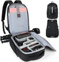 SDYSM Camera Bag Backpack Professional for DSLR SLR Mirrorless Camera Waterproof Laptop Back Pack 14 Inch with Rain Cover Anti Theft Travel Case Large Capacity Photography Backpack Black by SDYSM