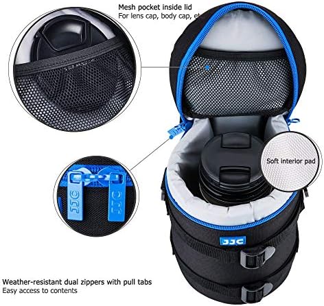 JJC Deluxe Lens Case Pouch Bag for Camera Lens Below 4.3" x 7.4"(D x L) - Image 4
