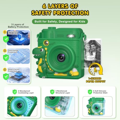 Gofunly Kids Camera Instant Print: Birthday Gifts for Age 4-10 Girls Boys - Image 2