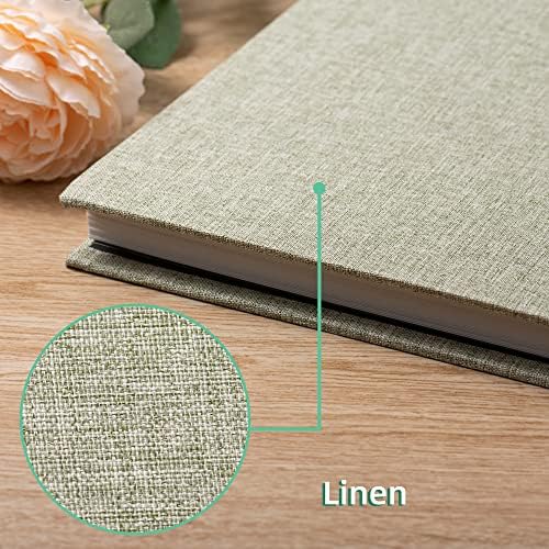 Large Photo Album Self Adhesive Scrapbook Album for 4×6 8×10 Pictures DIY Magnetic Linen Cover Album 60 Pages for Family Wedding Gifts with Metal Pen and Plastic Board - Image 4