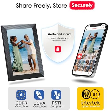 Frameo 10.1" Digital Picture Frame WiFi 32GB, Birthday Gifts for Mom, Women - Image 6