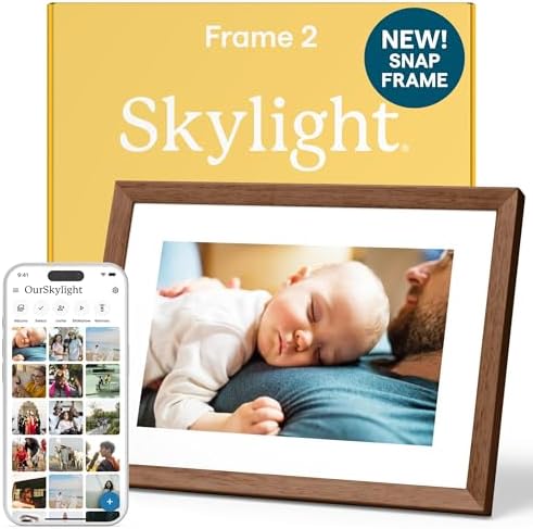 Skylight Digital Picture Frame 2 – 10" Full HD Touchscreen, Walnut by Skylight