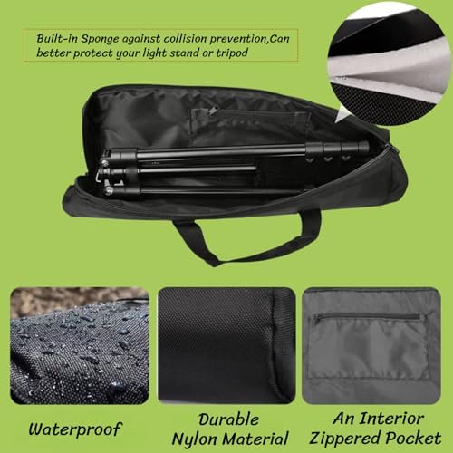 BLIRITEL 35.4 inch Tripod Carrying Case, Heavy Duty Padded Tripod Bag with Shoulder Strap for Light Stand,Monopods,Umbrellas,Softbox,Boom Stands and Photography Accessories (35.4 x 5.12 Inch) - Image 5