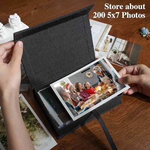 Photo Storage Box 5x7, Keepsake Box - Black - Image 2