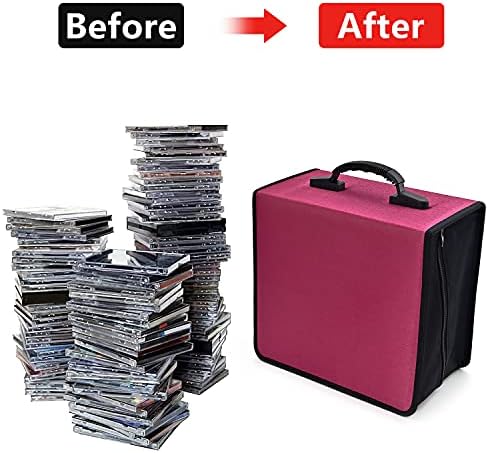 alavisxf xx CD Case, 432 Capacity Nylon Heavy Duty Organizer Wallet for Car - Image 3