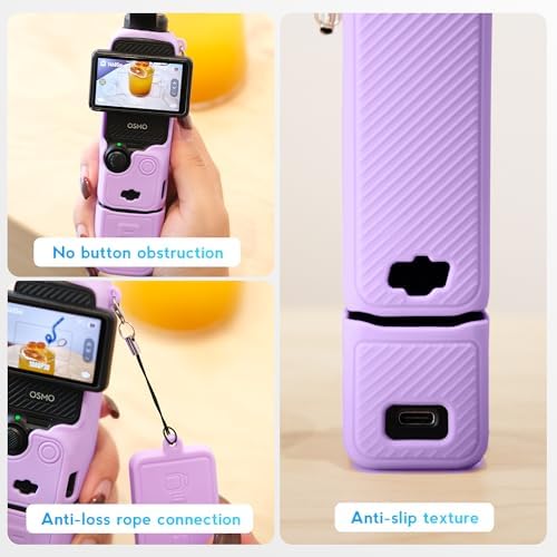 Silicone Case for DJI Osmo Pocket 3/Xtra Muse, Purple - Image 6
