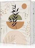 Photo Album 4x6, 56 Pocket Small Picture Book Abstract Leaves Sun by Lebrocoli