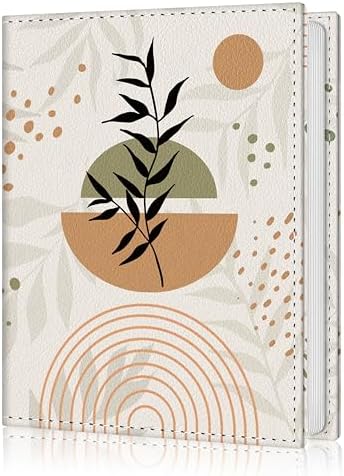 Photo Album 4x6, 56 Pocket Small Picture Book Abstract Leaves Sun by Lebrocoli